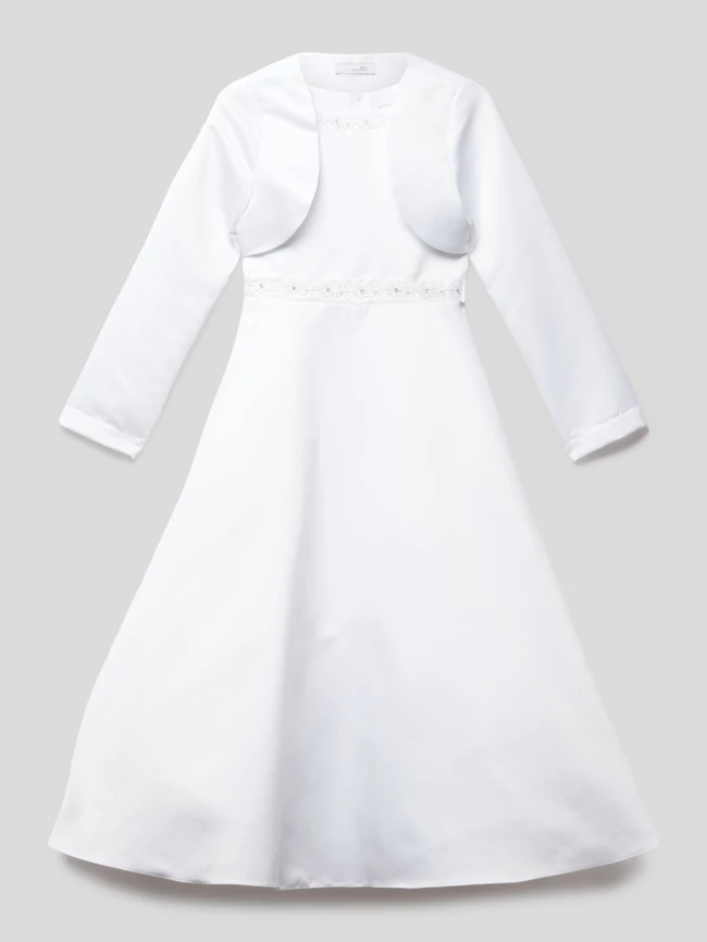 Angebote ❤️ Happy 👧 Girls Kleid Mit Zierbesatz - Weiß ❤️ 3 Angebote ❤️ Happy 👧 Girls Kleid Mit Zierbesatz - Weiß ❤️