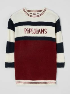 Beste Bewertungen von 🌟 Pepe 👖 Jeans Strickkleid Mit Logo Modell 'Xandy' - Rot ❤️