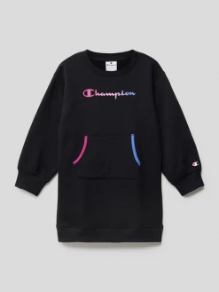 Aktion 😉 CHAMPION Sweatkleid Mit Känguru-Tasche - Schwarz ⌛