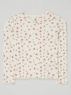 Aktion 🔔 Only Longsleeve Mit Floralem Muster Modell 'Fenja' - Offwhite ⭐