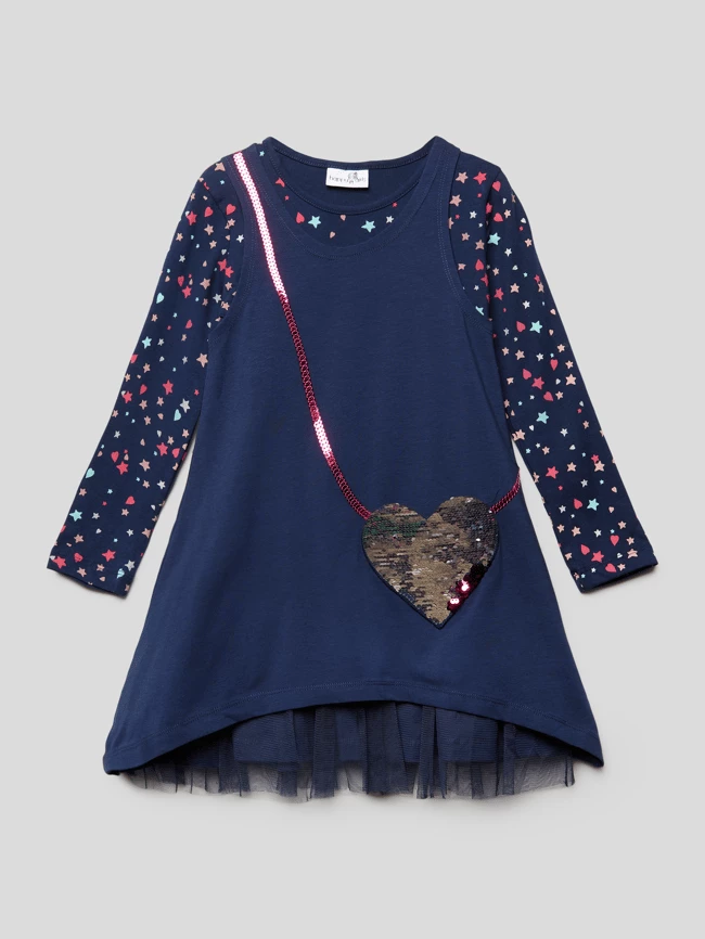 Rabatt ✨ Happy 👧 Girls Kleid Mit Paillettenbesatz - Marineblau 💯 3 Rabatt ✨ Happy 👧 Girls Kleid Mit Paillettenbesatz - Marineblau 💯