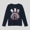 Auslauf 🤩 Name It Longsleeve Mit Motiv-Print Modell 'PEPPAPIG LS TOP' - Marineblau ⭐