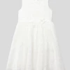 Budget 🧨 Happy 👧 Girls Kleid Mit Zierbesatz - Ecru 💯