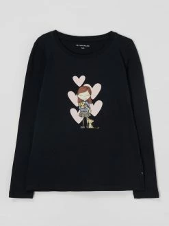 Bestes Angebot 🤩 Tom Tailor Longsleeve Mit Print - Marineblau 🤩