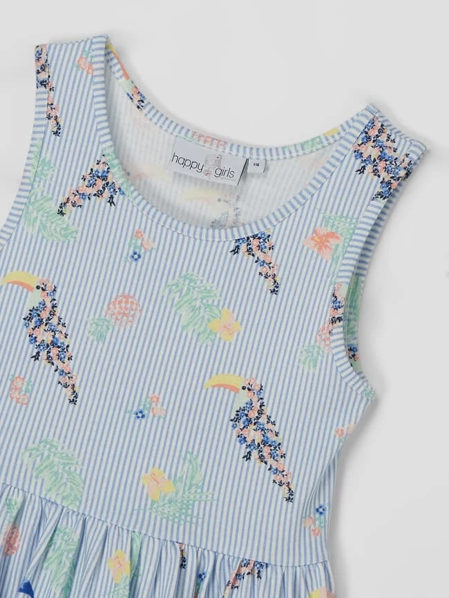 Billig 😀 Happy 👧 Girls Kleid Mit Streifenmuster - Bleu 😉 4 Billig 😀 Happy 👧 Girls Kleid Mit Streifenmuster - Bleu 😉 – Bild 2