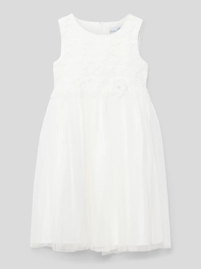 Budget 👍 Happy 👧 Girls Kommunionskleid Mit Floralem Detail - Ecru 👍 3 Budget 👍 Happy 👧 Girls Kommunionskleid Mit Floralem Detail - Ecru 👍