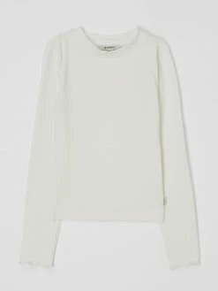 Angebote ✨ Garcia Longsleeve Mit Viskose-Anteil - Offwhite ✨