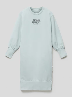 Brandneu 🔔 Marc O'Polo Sweatkleid Mit Label-Stitching - Hellblau 🧨