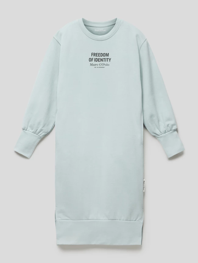 Brandneu 🔔 Marc O'Polo Sweatkleid Mit Label-Stitching - Hellblau 🧨 3 Brandneu 🔔 Marc O'Polo Sweatkleid Mit Label-Stitching - Hellblau 🧨