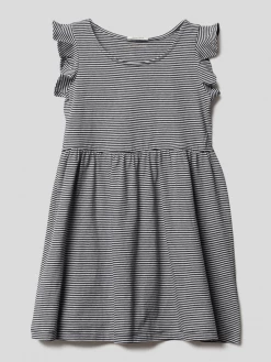 Bestes Angebot 🧨 Tom Tailor Kleid Mit Streifenmuster - Marineblau 🌟