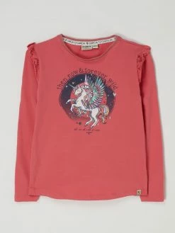 Coupon 💯 Garcia Longsleeve Mit Print - Koralle 💯