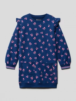 Brandneu 😉 Staccato Sweatkleid Mit Allover-Muster - Dunkelblau 🔔