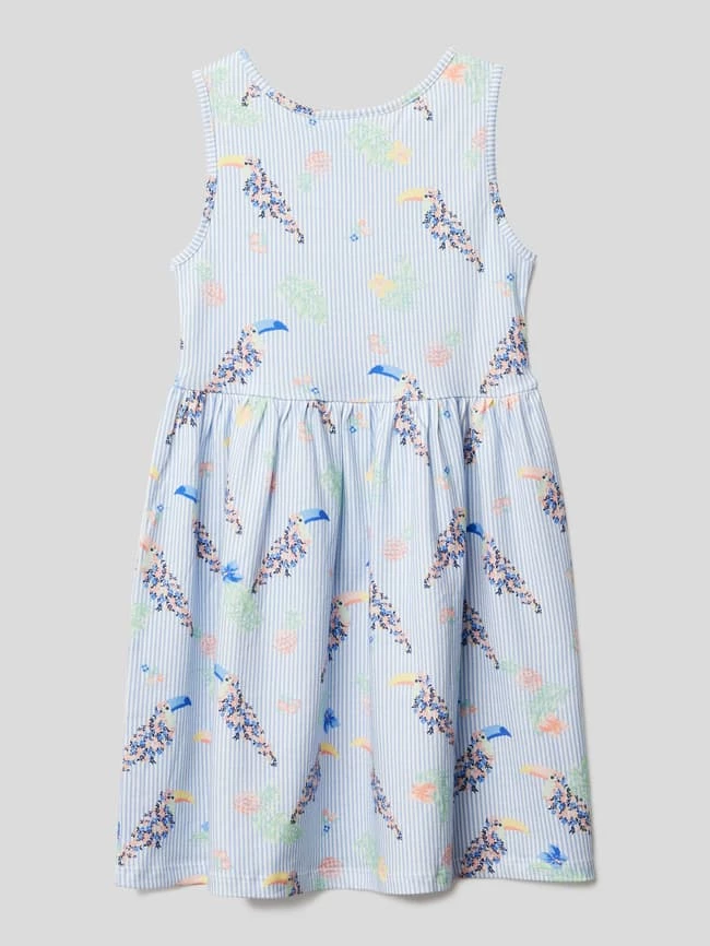 Billig 😀 Happy 👧 Girls Kleid Mit Streifenmuster - Bleu 😉 5 Billig 😀 Happy 👧 Girls Kleid Mit Streifenmuster - Bleu 😉 – Bild 3