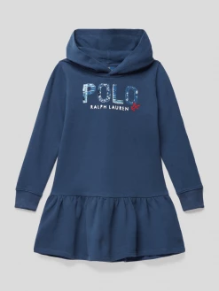 Besorgen ✨ Polo Ralph Lauren Kids Kleid Mit Kapuze Modell 'HOODDRESS' - Marineblau 😀