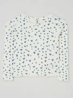 Bester Verkauf ⌛ Only Longsleeve Mit Floralem Muster Modell 'Fenja' - Ecru 🤩