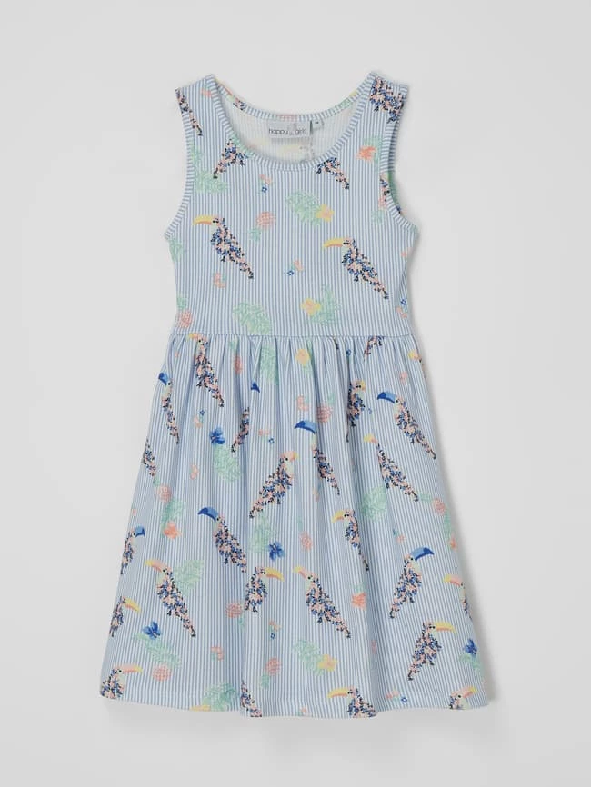 Billig 😀 Happy 👧 Girls Kleid Mit Streifenmuster - Bleu 😉 3 Billig 😀 Happy 👧 Girls Kleid Mit Streifenmuster - Bleu 😉