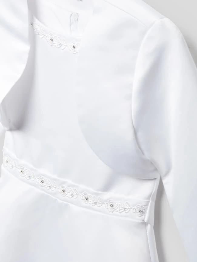 Angebote ❤️ Happy 👧 Girls Kleid Mit Zierbesatz - Weiß ❤️ 4 Angebote ❤️ Happy 👧 Girls Kleid Mit Zierbesatz - Weiß ❤️ – Bild 2