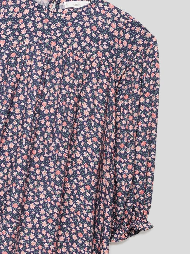 Auslauf 💯 Mango Kleid Mit Floralem Allover-Muster Modell 'DRESS MARTINA' - Marineblau 😀 4 Auslauf 💯 Mango Kleid Mit Floralem Allover-Muster Modell 'DRESS MARTINA' - Marineblau 😀 – Bild 2