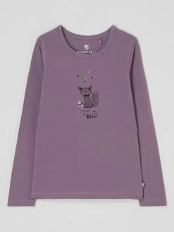 Bestes Angebot 😀 Basefield Longsleeve Mit Stickerei - Flieder 🤩