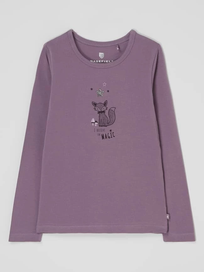 Bestes Angebot 😀 Basefield Longsleeve Mit Stickerei - Flieder 🤩 3 Bestes Angebot 😀 Basefield Longsleeve Mit Stickerei - Flieder 🤩