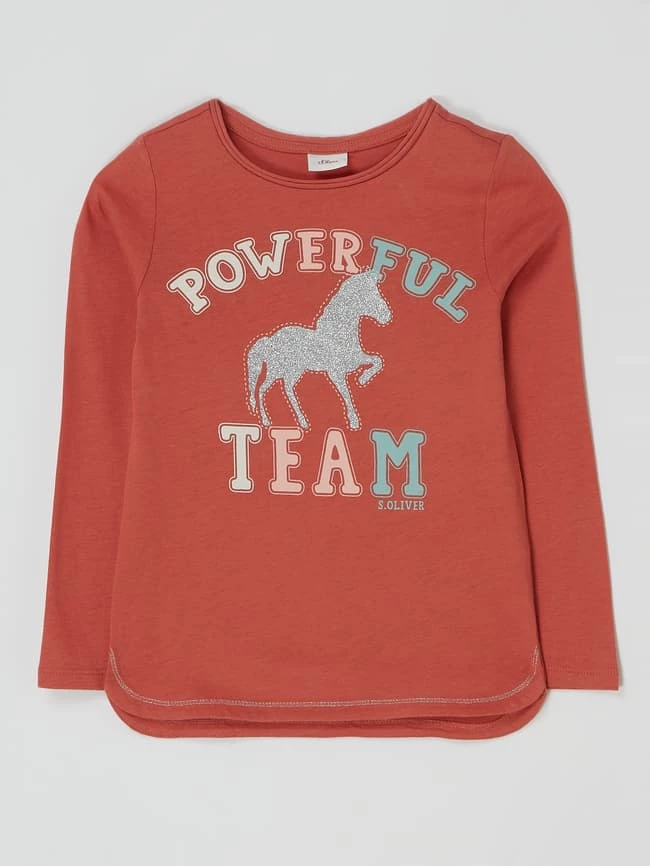 Schlussverkauf ❤️ S.Oliver RED LABEL Longsleeve Mit Glitter-Effekt - Hellrot ⌛ 3 Schlussverkauf ❤️ S.Oliver RED LABEL Longsleeve Mit Glitter-Effekt - Hellrot ⌛