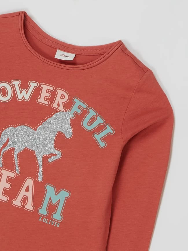 Schlussverkauf ❤️ S.Oliver RED LABEL Longsleeve Mit Glitter-Effekt - Hellrot ⌛ 4 Schlussverkauf ❤️ S.Oliver RED LABEL Longsleeve Mit Glitter-Effekt - Hellrot ⌛ – Bild 2
