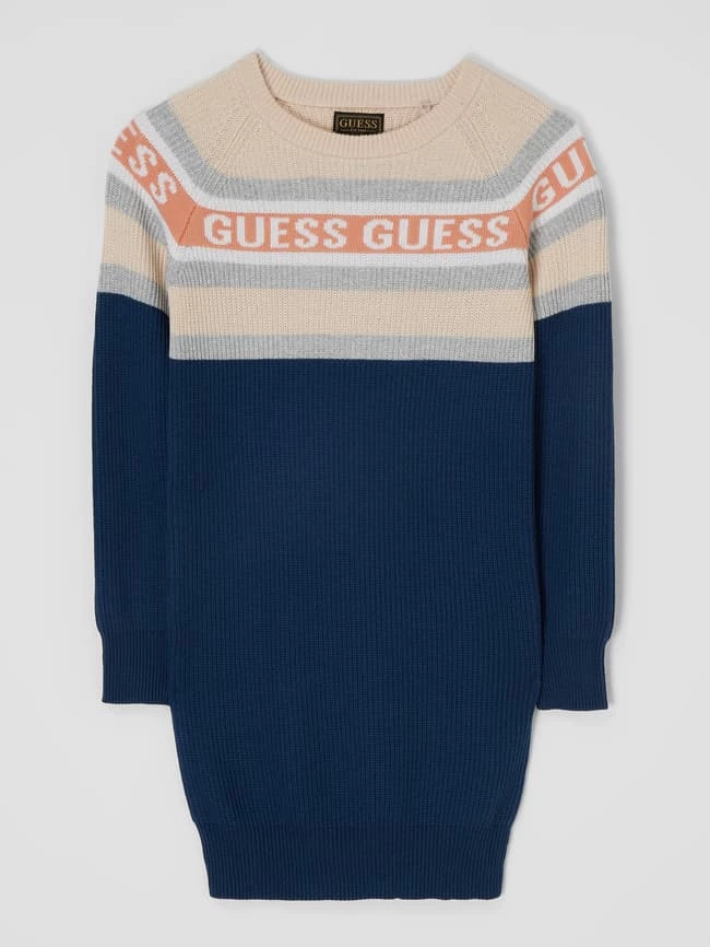 Rabatt ✔️ Guess Strickkleid Mit Kaschmir-Anteil - Marineblau 🎁 3 Rabatt ✔️ Guess Strickkleid Mit Kaschmir-Anteil - Marineblau 🎁