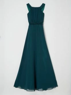 Budget 🎁 G.O.L. Kleid Aus Chiffon - Dunkelgrün 🎉