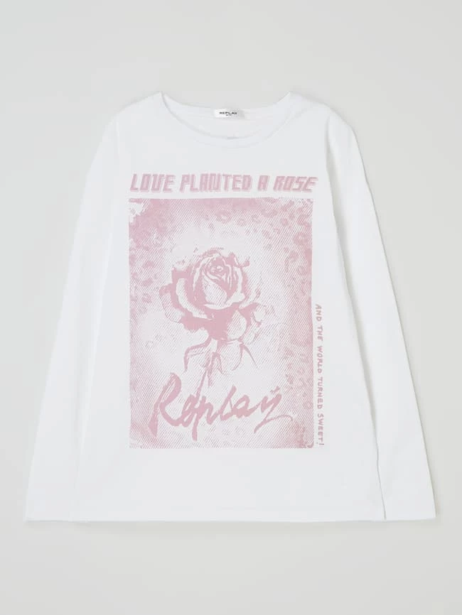 Bester Verkauf 🌟 Replay Longsleeve Aus Baumwolle - Weiß 👍 3 Bester Verkauf 🌟 Replay Longsleeve Aus Baumwolle - Weiß 👍