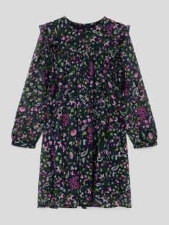 Bestes Angebot 👍 OVS Blusenkleid Mit Allover-Muster Modell 'CHIFFON' - Marineblau 👏