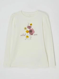 Brandneu 👍 Name It Longsleeve Mit Bio-Baumwolle Modell 'Tuna' - Offwhite 🎉