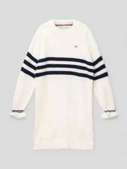 Top 10 🌟 Tommy Hilfiger Teens Strickkleid Mit Streifen-Details - Ecru 🧨