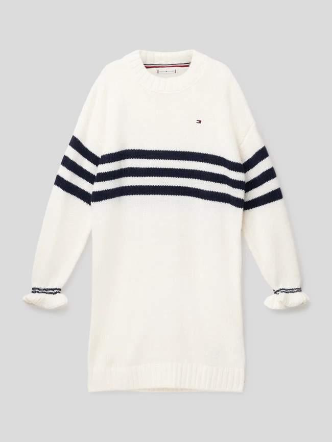 Top 10 🌟 Tommy Hilfiger Teens Strickkleid Mit Streifen-Details - Ecru 🧨 3 Top 10 🌟 Tommy Hilfiger Teens Strickkleid Mit Streifen-Details - Ecru 🧨