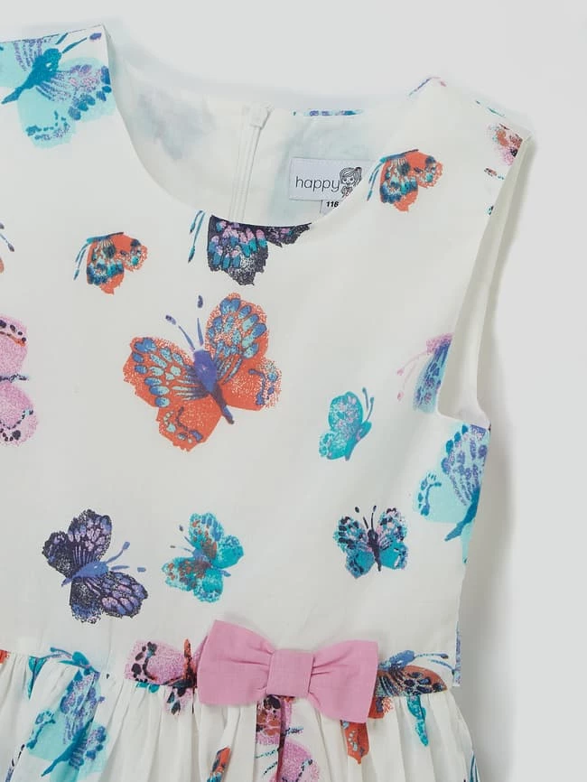 Coupon 🥰 Happy 👧 Girls Kleid Aus Baumwolle - Offwhite 😀 4 Coupon 🥰 Happy 👧 Girls Kleid Aus Baumwolle - Offwhite 😀 – Bild 2