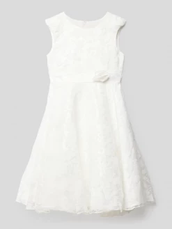 Coupon 🌟 Happy 👧 Girls Kommunionskleid Mit Floraler Applikation - Offwhite 🛒