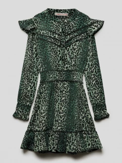 Großhandel ✨ VINGINO Kleid Mit Animal-Print Modell 'Prenate' - Dunkelgrün Meliert 🧨