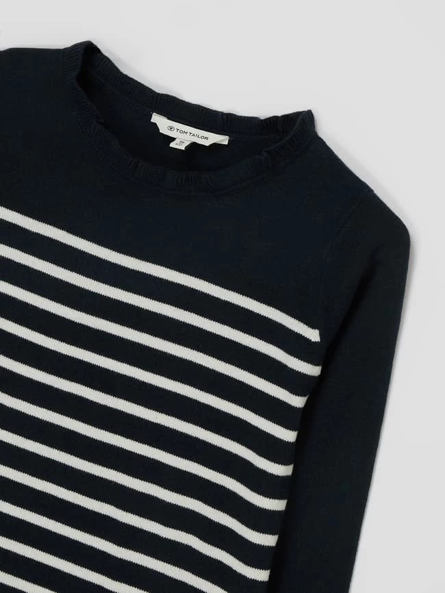 Bester Verkauf 😍 Tom Tailor Kleid Mit Streifenmuster - Marineblau 😀 4 Bester Verkauf 😍 Tom Tailor Kleid Mit Streifenmuster - Marineblau 😀 – Bild 2