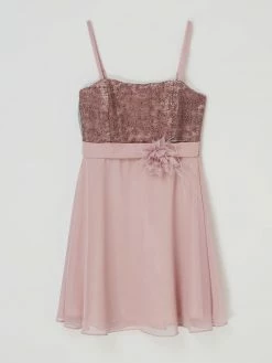 Auslauf 🎉 G.O.L. Kleid Aus Spitze Und Chiffon - Mauve 🧨