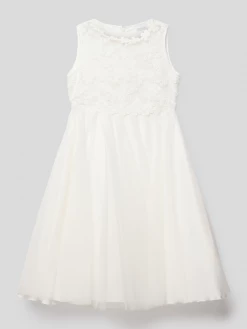 Am billigsten 😍 Weise Kommunionskleid Mit Spitzenbesatz - Ecru 🧨