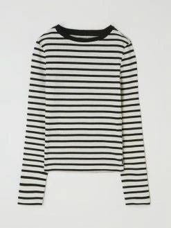 Billig 🎁 Garcia Longsleeve Mit Streifenmuster - Schwarz 🌟