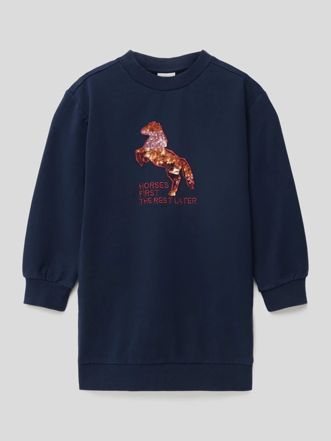 Blitzangebot 👍 S.Oliver RED LABEL Sweatkleid Mit Motiv-Print - Marineblau 🔔 3 Blitzangebot 👍 S.Oliver RED LABEL Sweatkleid Mit Motiv-Print - Marineblau 🔔