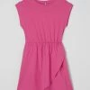 Coupon ⭐ Only Jerseykleid In Wickel-Optik Modell 'May' - Pink 👍