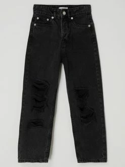 Billig 👏 Mango 👖 Jeans Aus Baumwolle Modell 'Rotos' - Schwarz 🤩