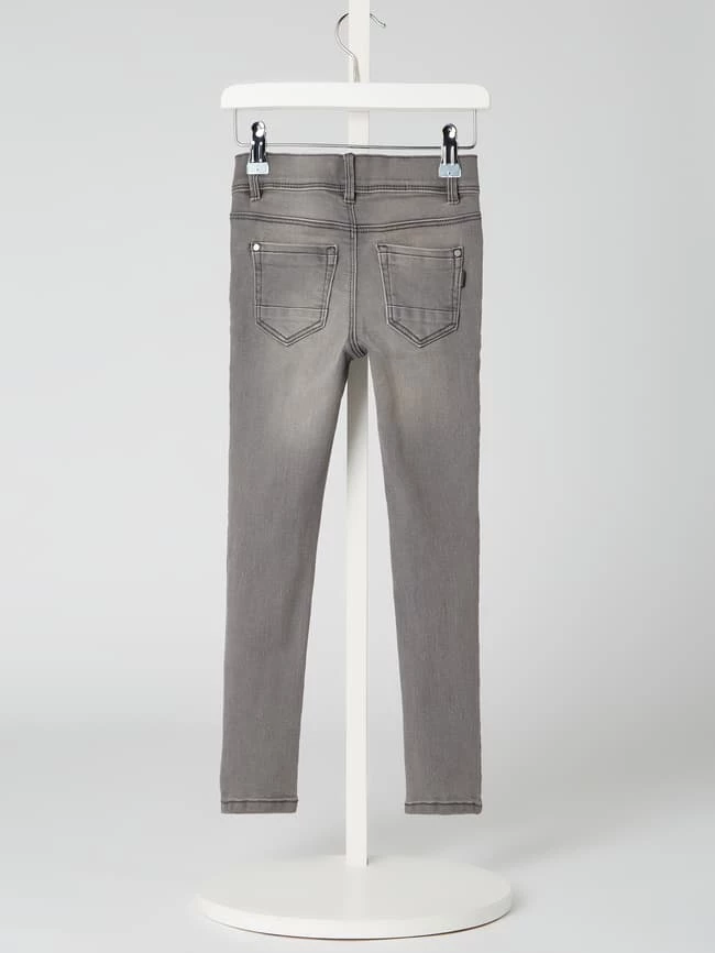 Brandneu 🎉 Name It Skinny Fit 👖 Jeans Mit Stretch-Anteil Modell 'Polly' - Hellgrau 👍 6 Brandneu 🎉 Name It Skinny Fit 👖 Jeans Mit Stretch-Anteil Modell 'Polly' - Hellgrau 👍 – Bild 4