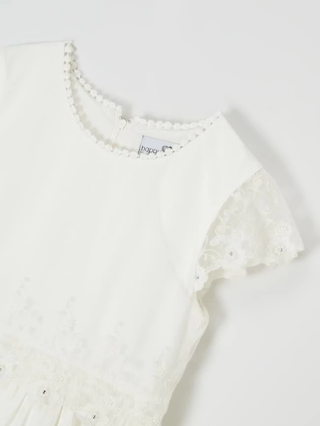 Besorgen 😍 Happy 👧 Girls Kleid Mit Strasssteinen - Offwhite ✨ 4 Besorgen 😍 Happy 👧 Girls Kleid Mit Strasssteinen - Offwhite ✨ – Bild 2