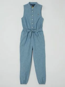 Coupon 🤩 Polo Ralph Lauren Teens Jumpsuit In Denim-Optik - Blau 👏