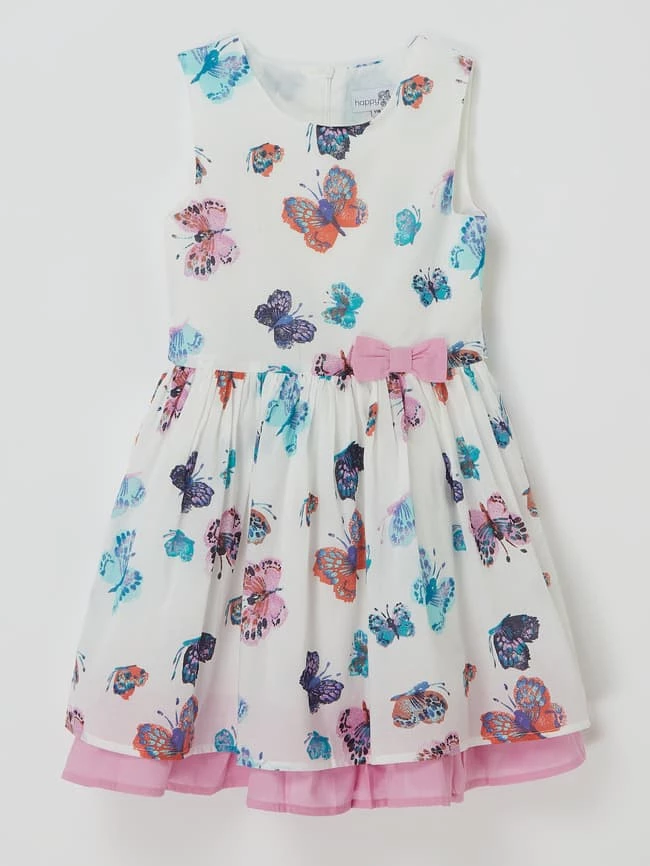 Coupon 🥰 Happy 👧 Girls Kleid Aus Baumwolle - Offwhite 😀 3 Coupon 🥰 Happy 👧 Girls Kleid Aus Baumwolle - Offwhite 😀