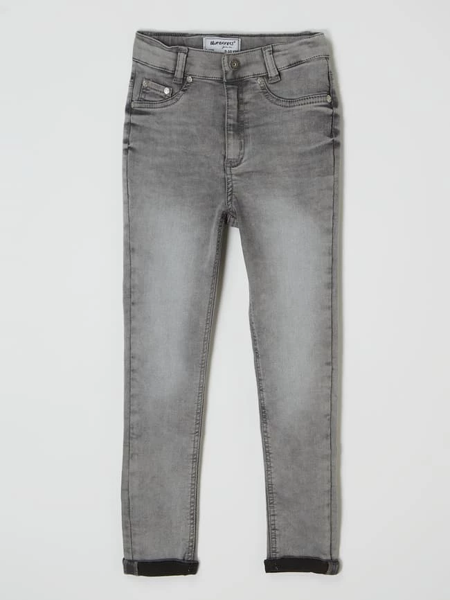 Brandneu 🔔 Blue Effect Slim Fit High Waist Jeggings Mit Stretch-Anteil - Mittelgrau Meliert 🎁 3 Brandneu 🔔 Blue Effect Slim Fit High Waist Jeggings Mit Stretch-Anteil - Mittelgrau Meliert 🎁