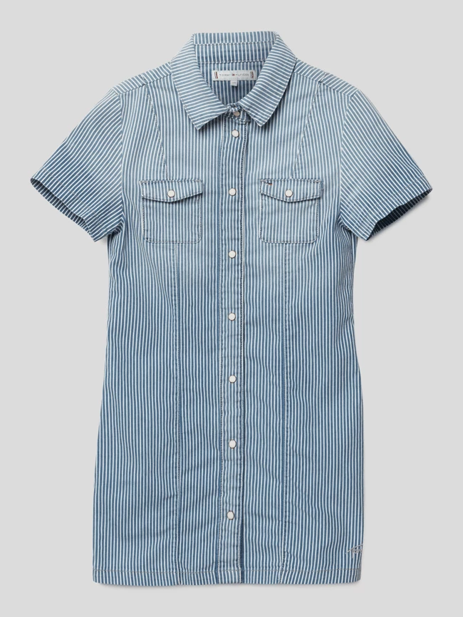 Aktion ⭐ Tommy Hilfiger Teens Kleid Mit Streifenmuster - 👖 Jeans ⭐ 3 Aktion ⭐ Tommy Hilfiger Teens Kleid Mit Streifenmuster - 👖 Jeans ⭐
