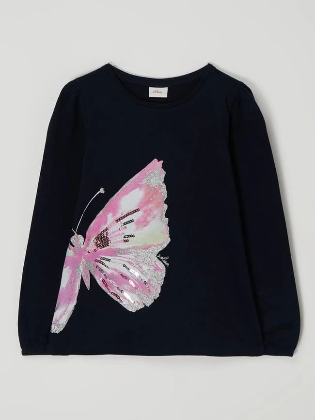 Blitzangebot 🛒 S.Oliver RED LABEL Longsleeve Mit Print - Marineblau 🤩 3 Blitzangebot 🛒 S.Oliver RED LABEL Longsleeve Mit Print - Marineblau 🤩